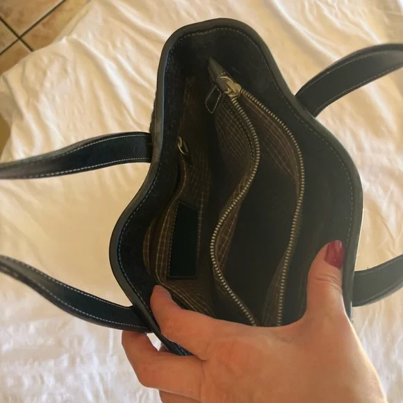 Coach Black Leather Bag with tags - Picture 5 of 6